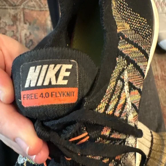Nike Womens Multicolor Flyknit Running Sneakers - Black Base - Picture 5 of 6